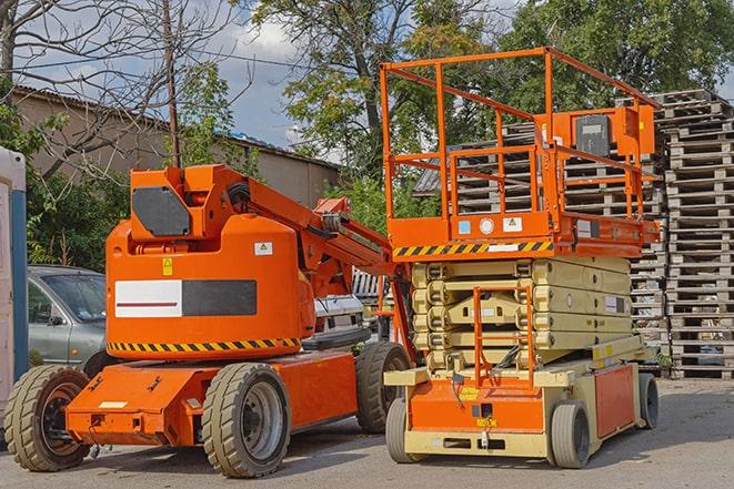 workers using forklift to load inventory in warehouse in Mount Vernon